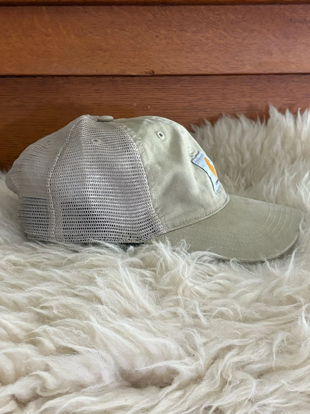 Carhartt Tan Logo Mesh Back Hat